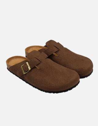 Closed Toe Sandals in Brown Back
