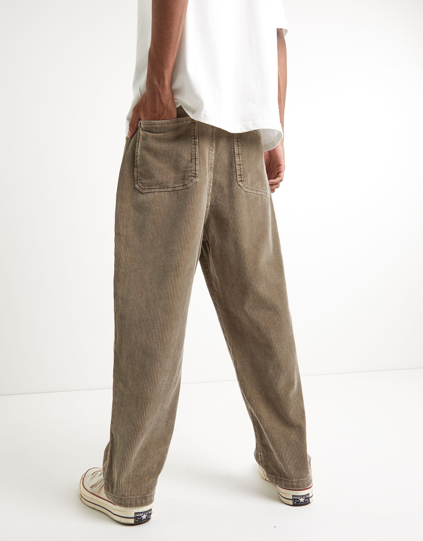 Baggy Cord Pants in Tan | Hallensteins NZ