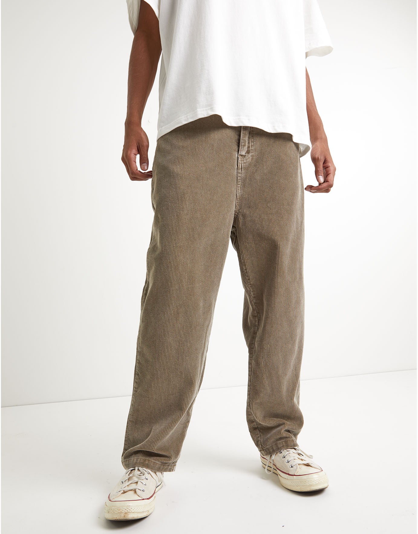 Baggy Cord Pants in Tan | Hallensteins NZ