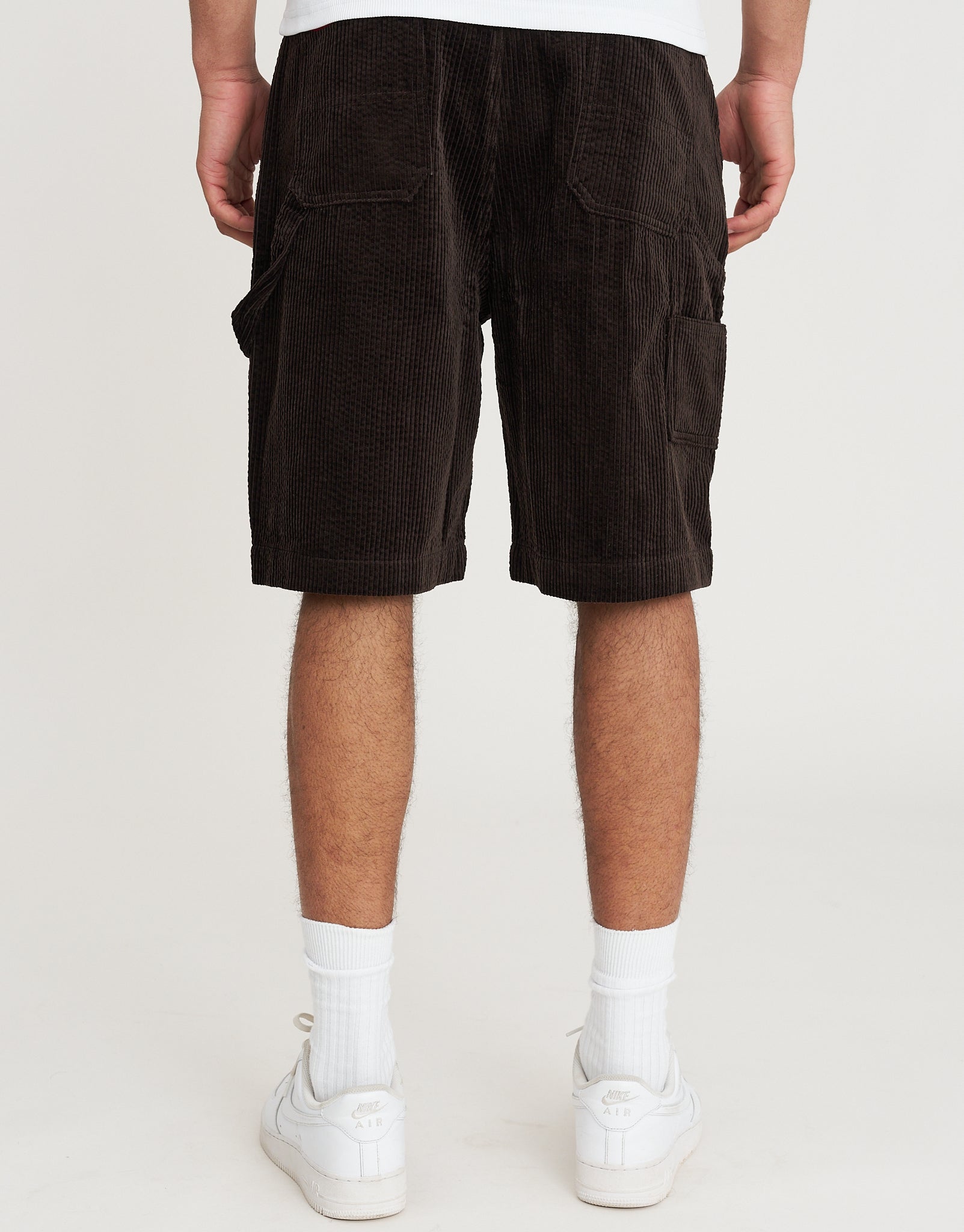 Corduroy Carpenter Relaxed Fit Shorts in Chocolate | Hallensteins AU