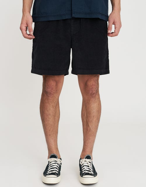 Cord Elastic Waist Walk Shorts