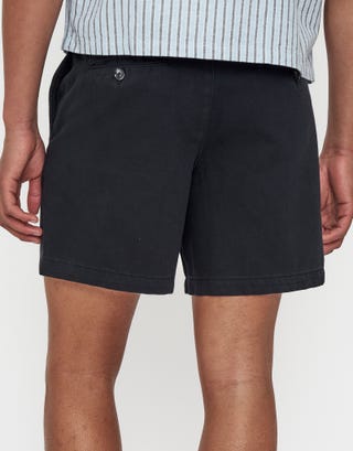 Short Chino Shorts in Black Back