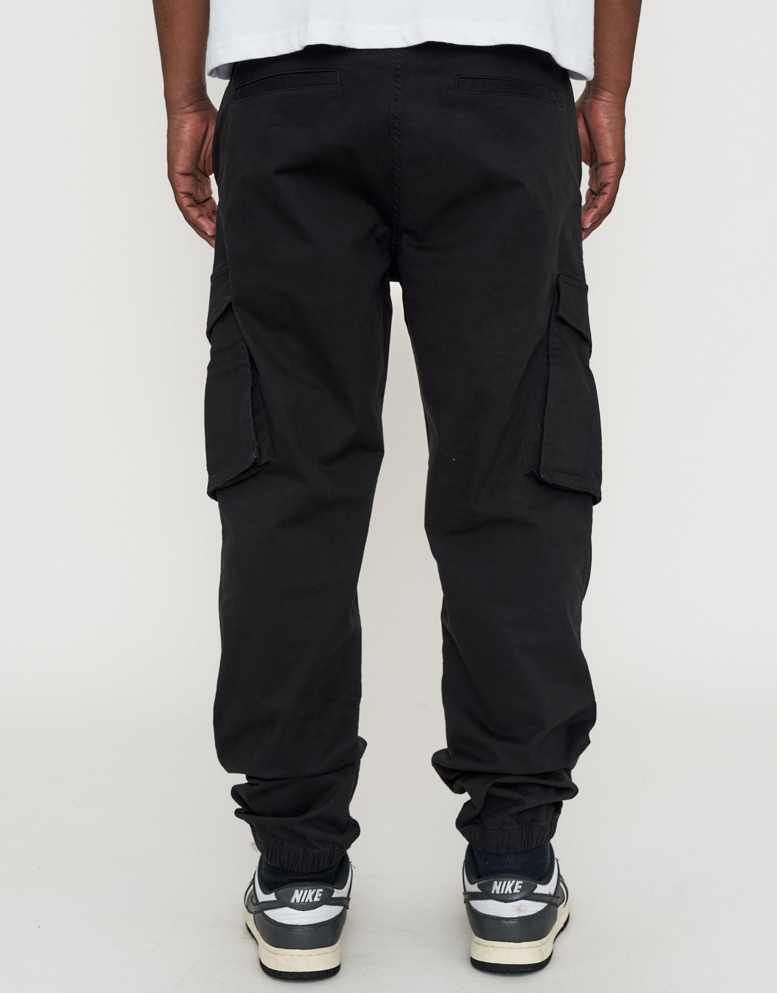 Cuffed Cargo Joggers in Black | Hallensteins NZ