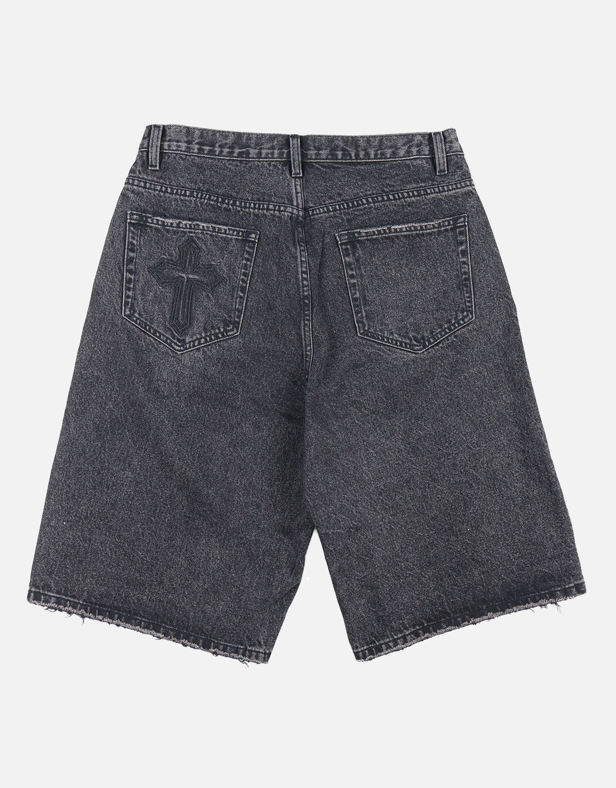Cult Galeria Baggy Fit Jort in Washed Black | Hallensteins NZ