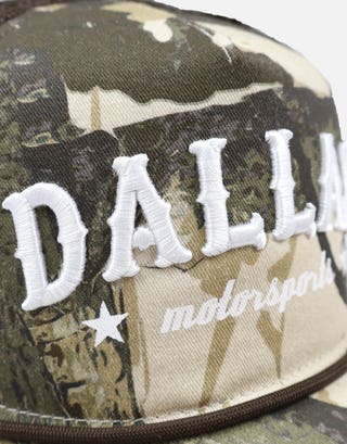 Dallas Camo Trucker Hat in Camo Detail