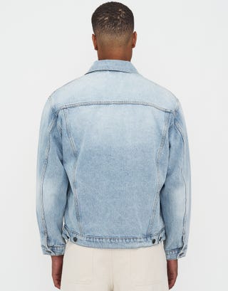 Denim Trucker Jacket in Blue Back