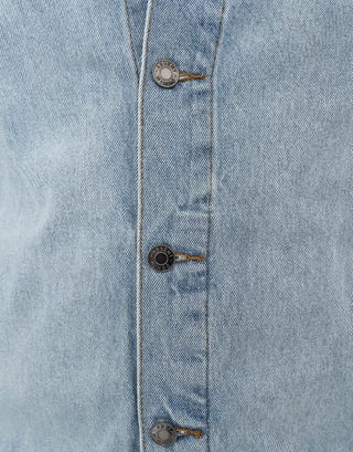 Denim Trucker Jacket in Blue Detail