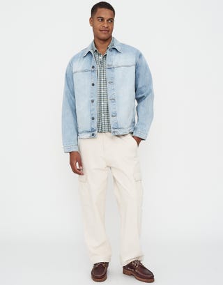 Denim Trucker Jacket in Blue Full