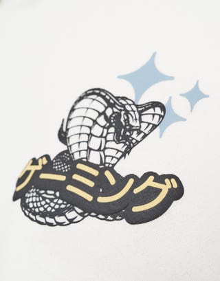 Tokyo Oversized Hoodie in Snow Detail3