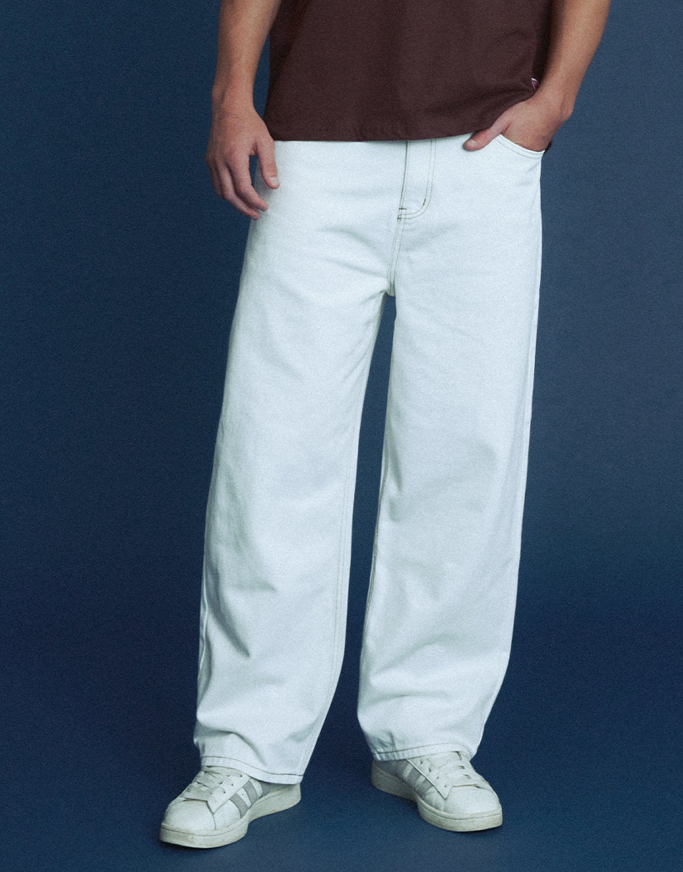 Edwin Jeans 90s - EDWIN White Swag Denim Baggy Pants y2k