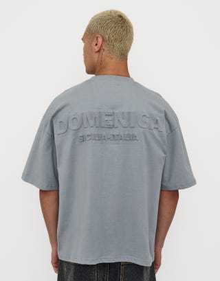 Domenica Box Fit T Shirt in Pebble Front