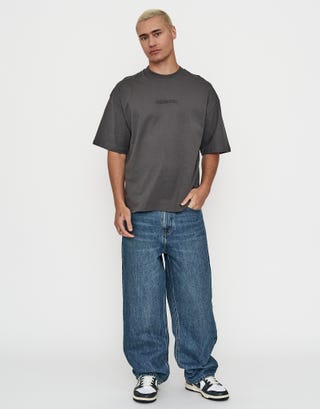 Domenica Box Fit T Shirt in Pewter Grey Full