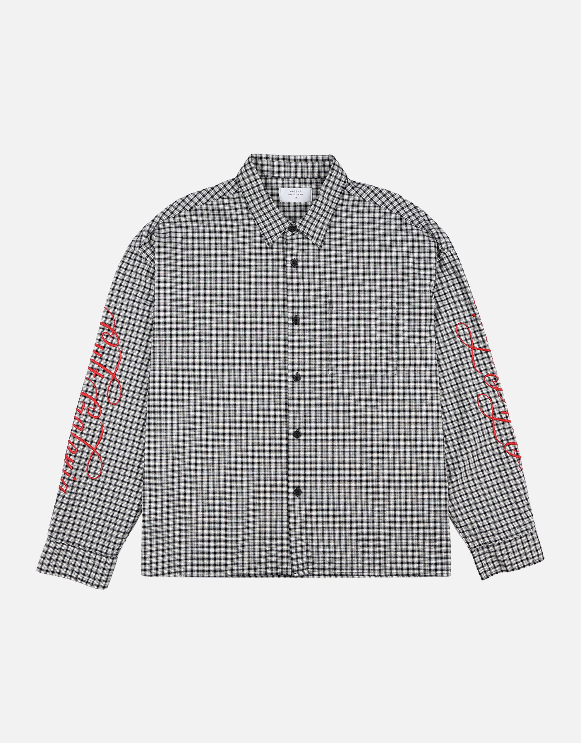Dragon Check Long Sleeve Shirt in Black Check | Hallensteins NZ