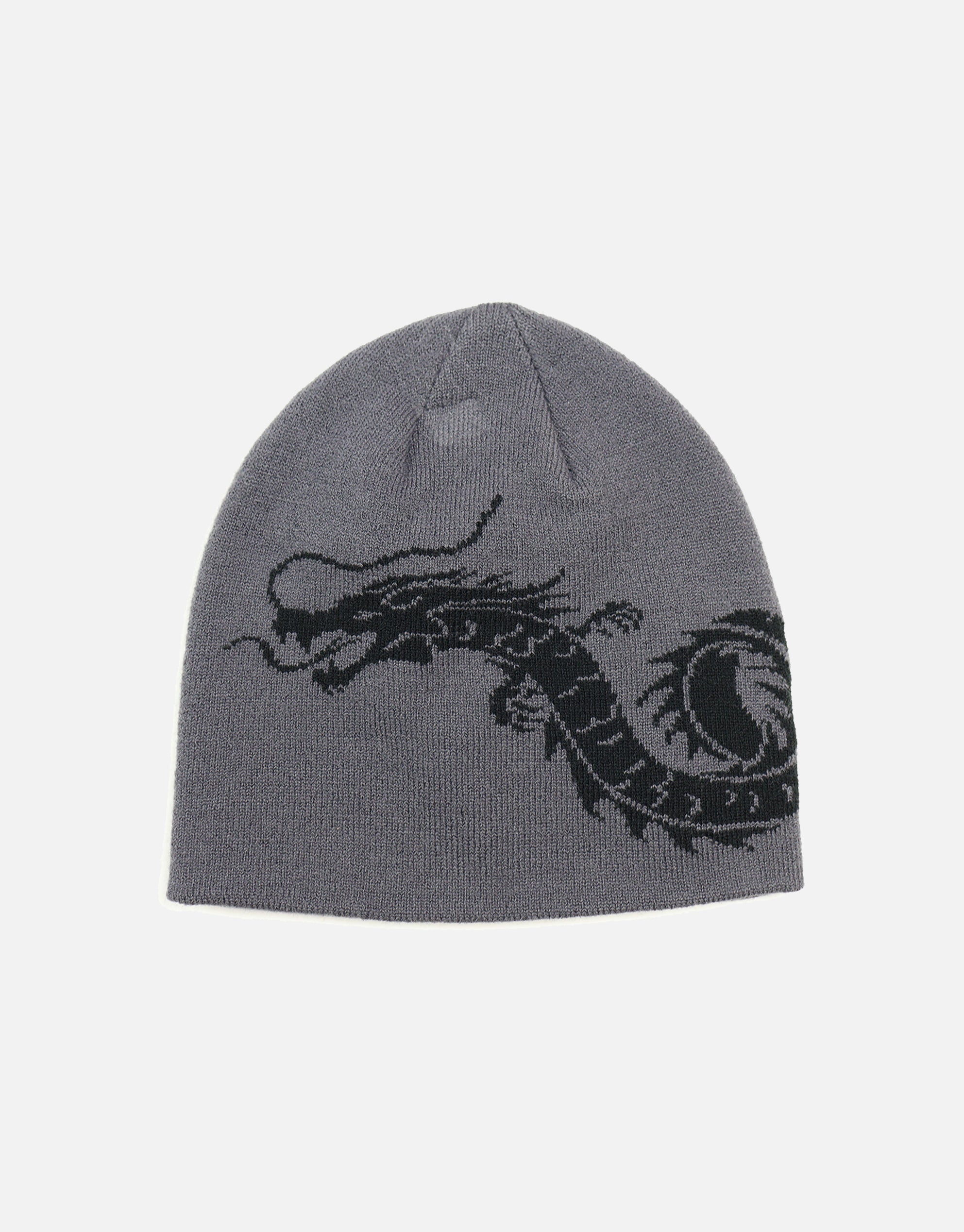 Dragon Skull Beanie in Charcoal | Hallensteins NZ