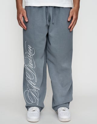 Drift Division Wide Track Pants in Storm Grey Front