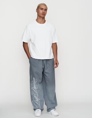 Drift Division Wide Track Pants in Storm Grey Full