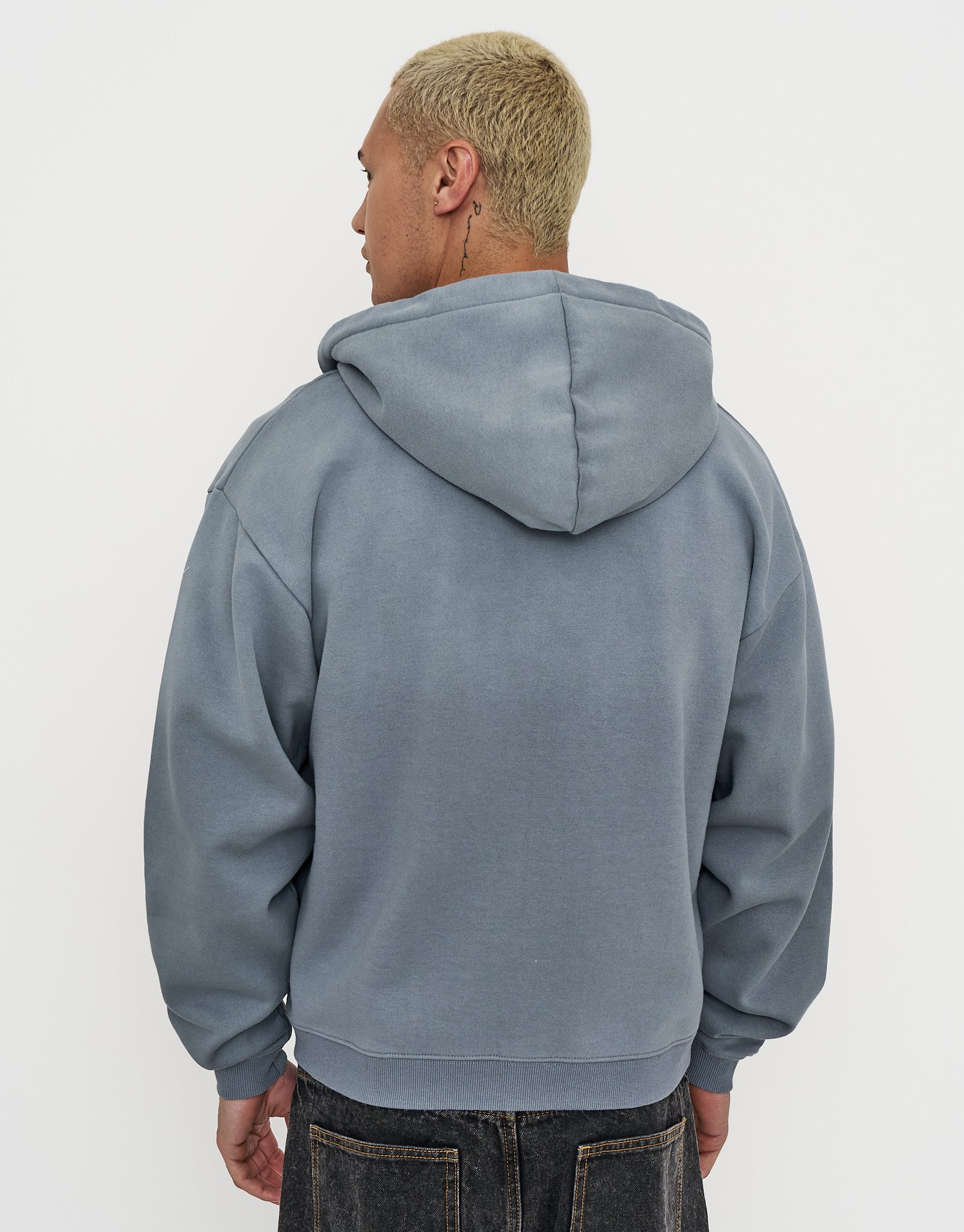 Drift Division Oversized Zip Up Hoodie in Storm Grey | Hallensteins AU