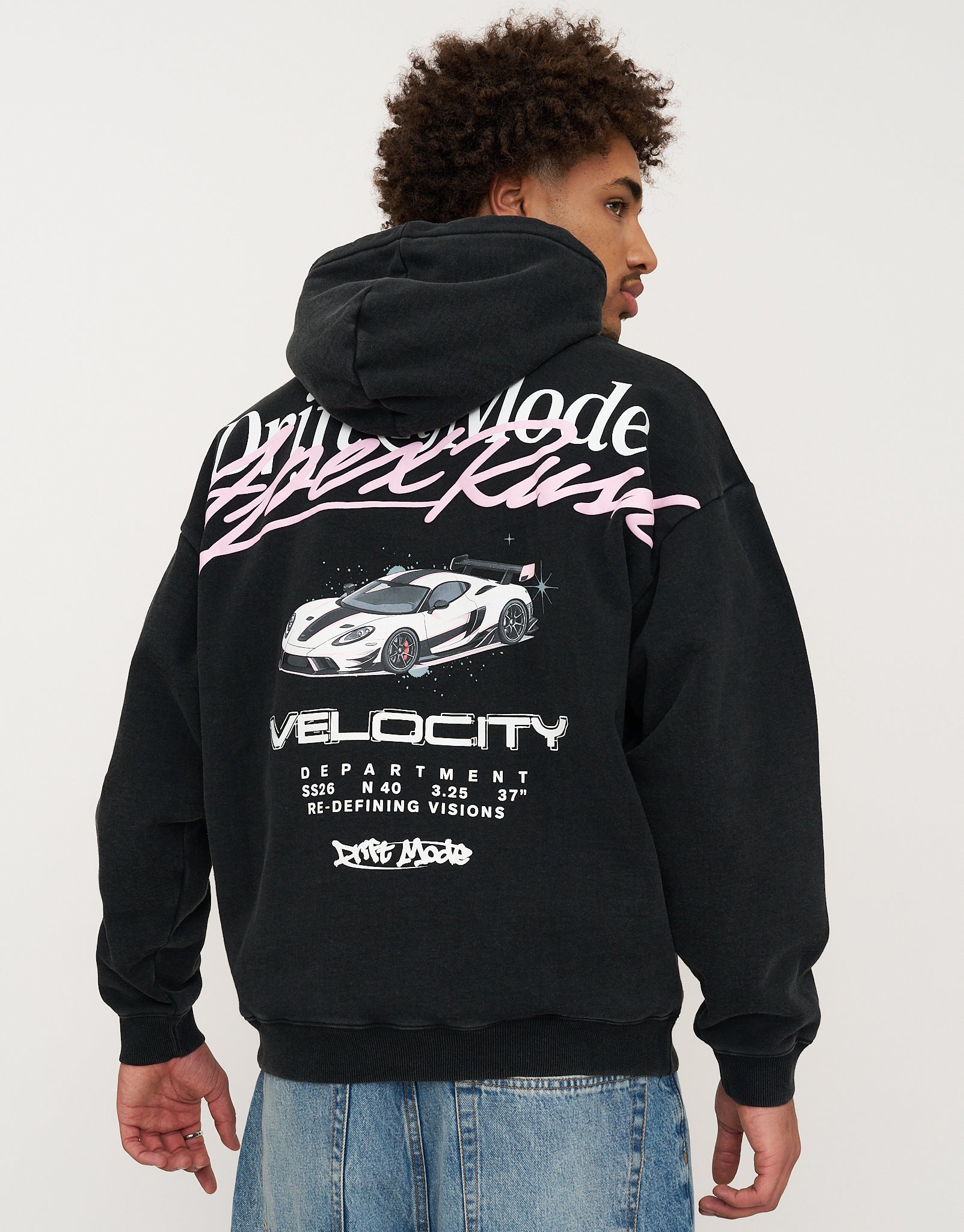 Drift Mode Hoodie in Washed Black | Hallensteins NZ