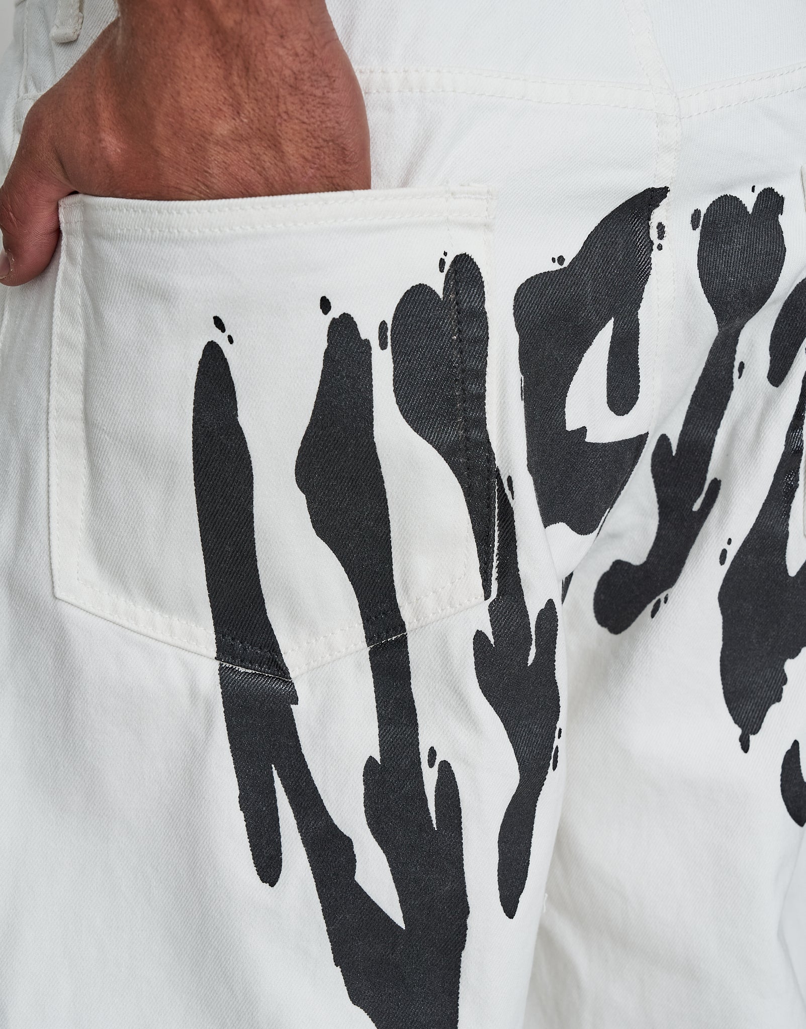 Vision Baggy Fit Jorts in Cloud White | Hallensteins NZ