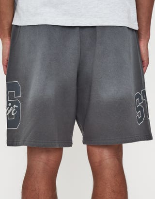 Empire Relaxed Fit Track Short in Pewter Grey Back