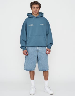 Heavyweight Empire Hoodie in Orion Blue Full