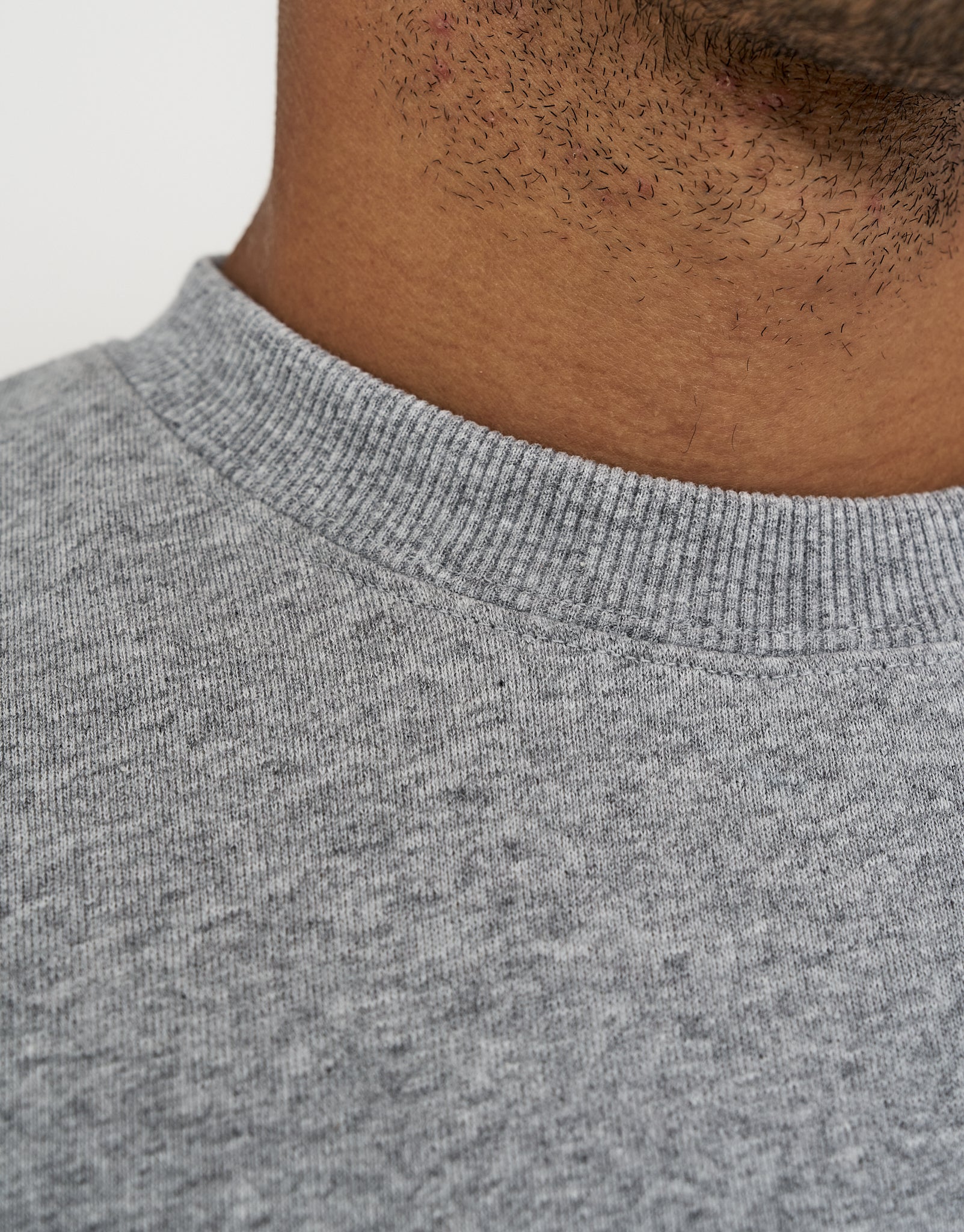 Essential Oversized Crew Neck Sweat in Grey Marle | Hallensteins NZ