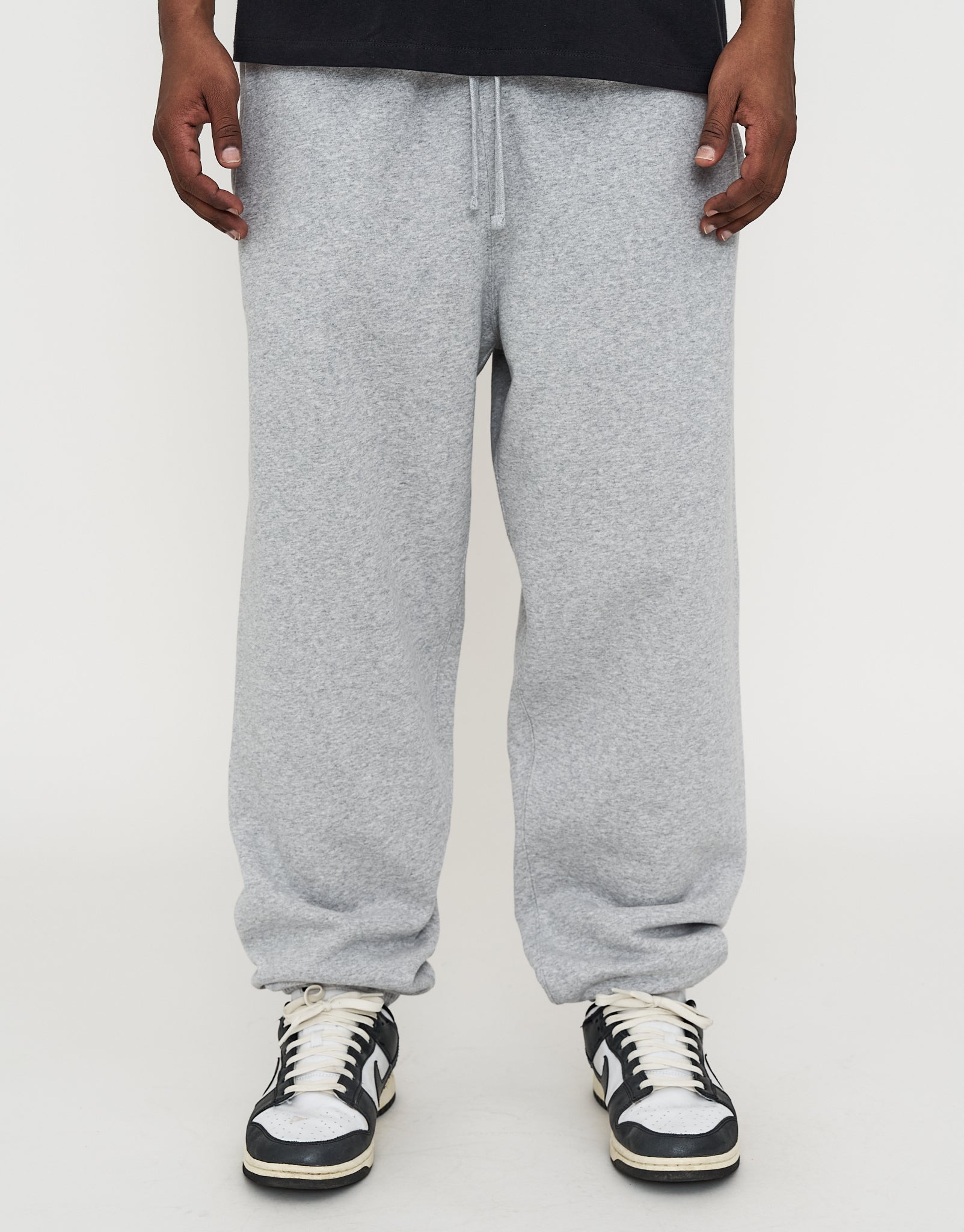 Baggy Leisure Club Cuffed Track Pants in Black | Hallensteins NZ