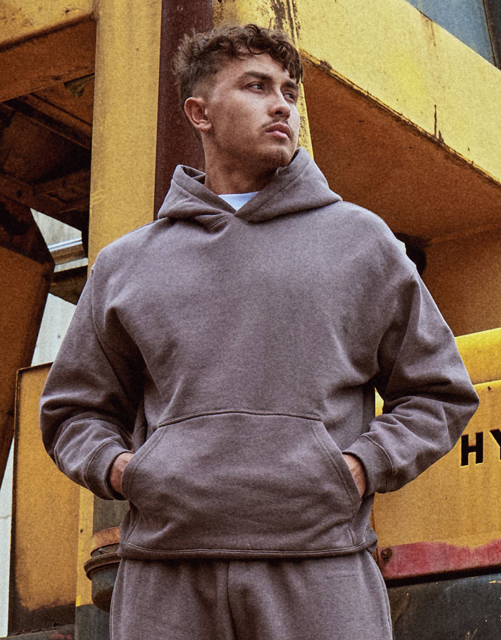 Oversized Heavyweight Plain Hoodie in Espresso Brown | Hallensteins AU