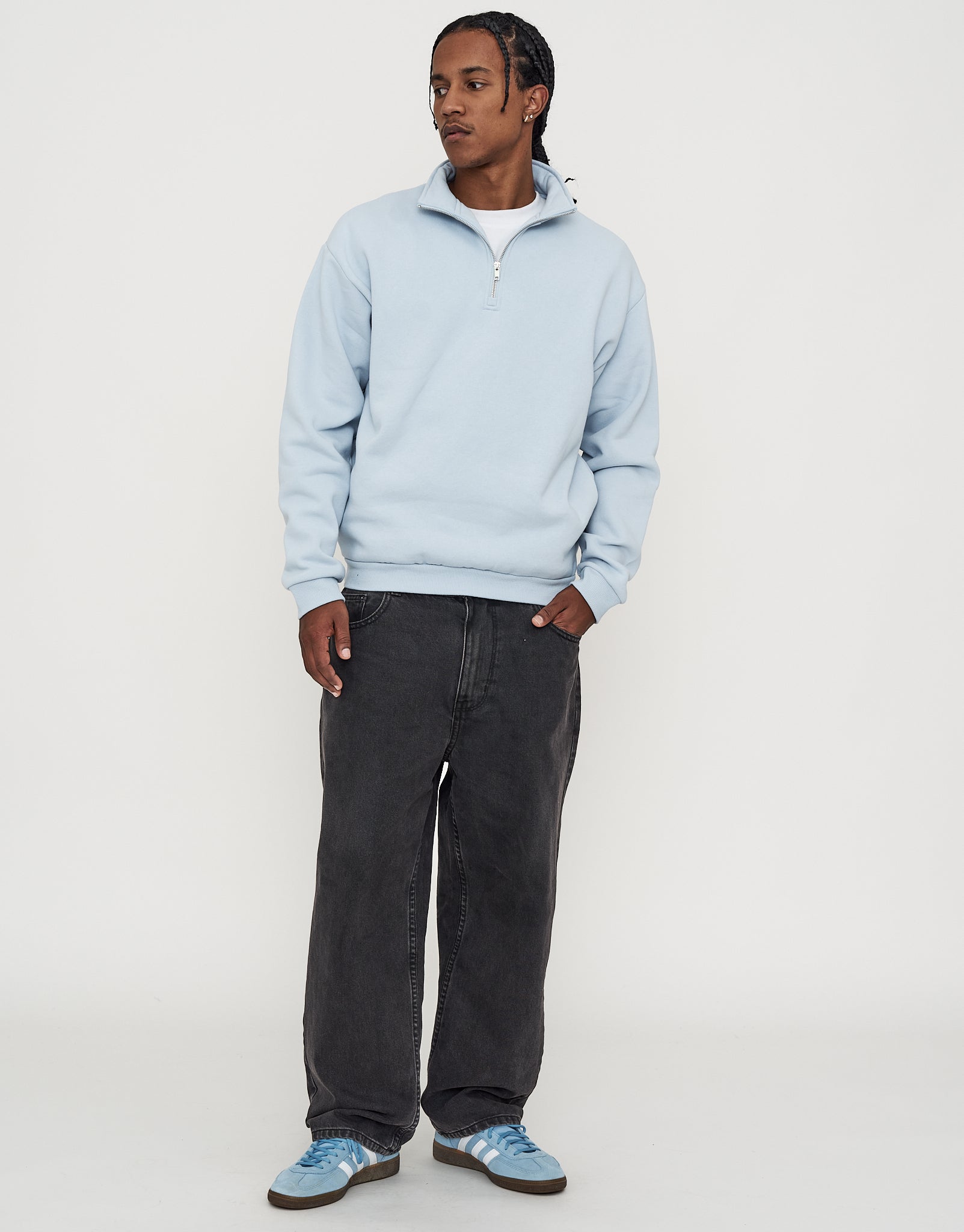 トップス NON TOKYO COLLEGE PUFF SWEAT Signature Quarter Zip Sweatshirt – DFYNE