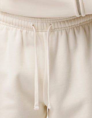 Essential Plain Track Pants in White Detail
