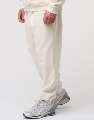 Essential Plain Track Pants in White Detail2