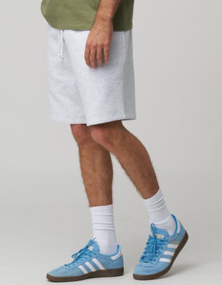 Essential Relaxed Fit Track Shorts in Snow Marle Detail2