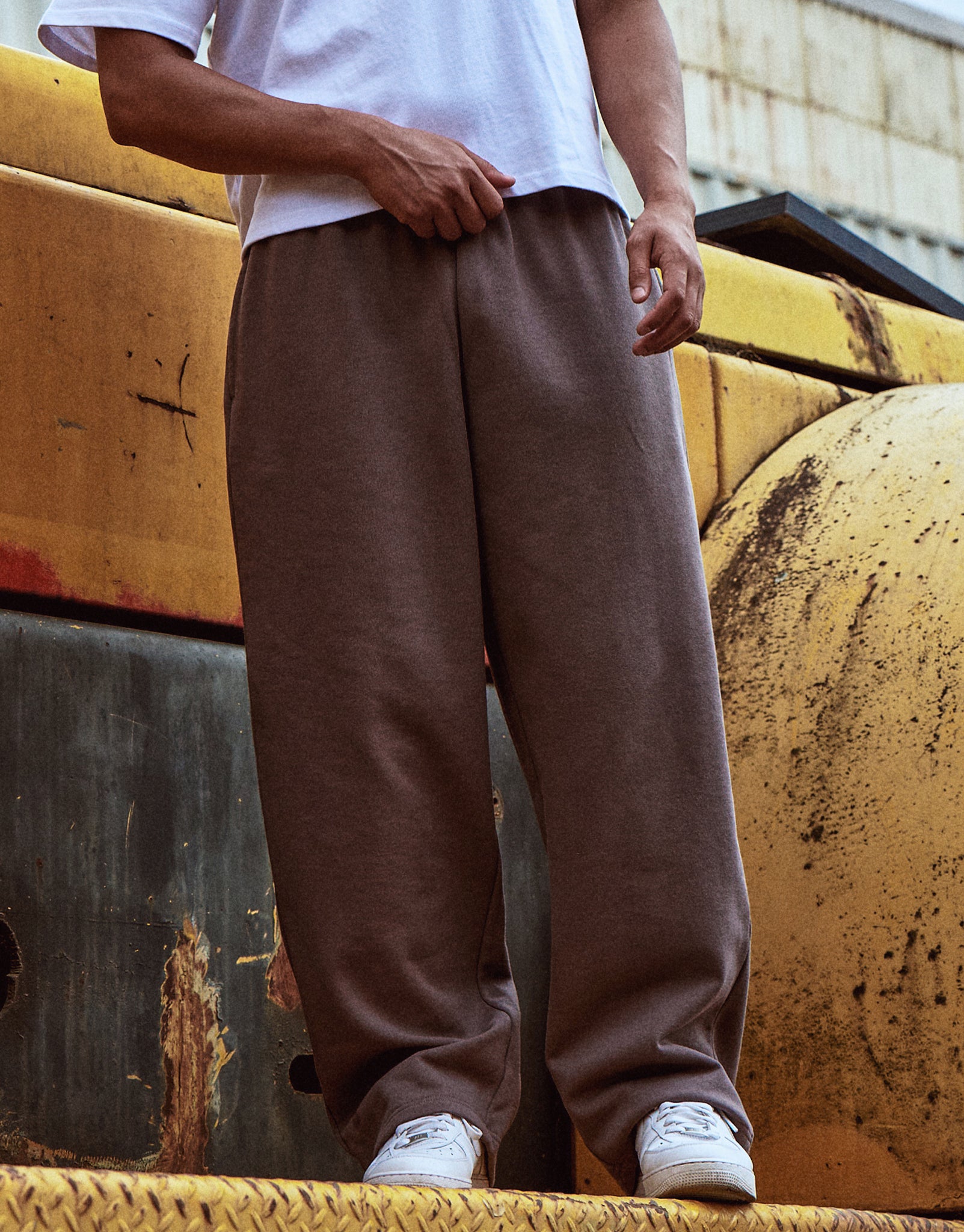 Essential Wide Track Pants in Espresso Brown | Hallensteins NZ