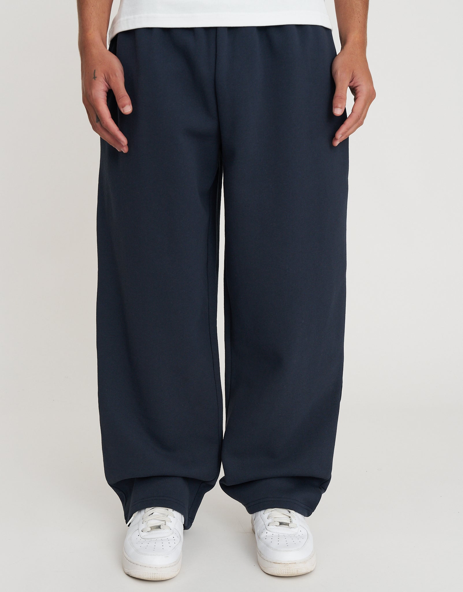 Essential Wide Track Pants in Black | Hallensteins NZ