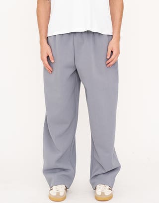 Essential Wide Track Pants in Slate Detail2