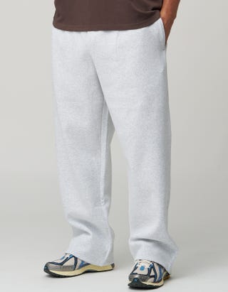 Essential Wide Track Pants in Snow Marle Detail2