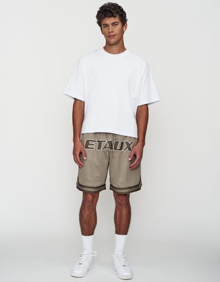 Etaux Basketball Shorts in Dark Ecru Full