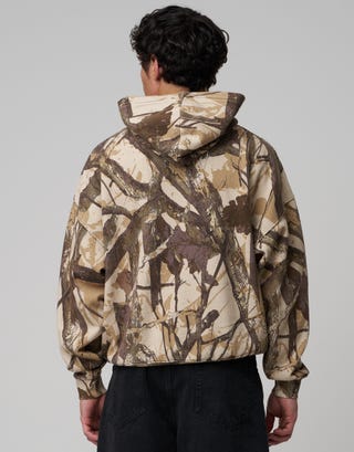 Foliage Camo Oversized Hoodie in Camo Back