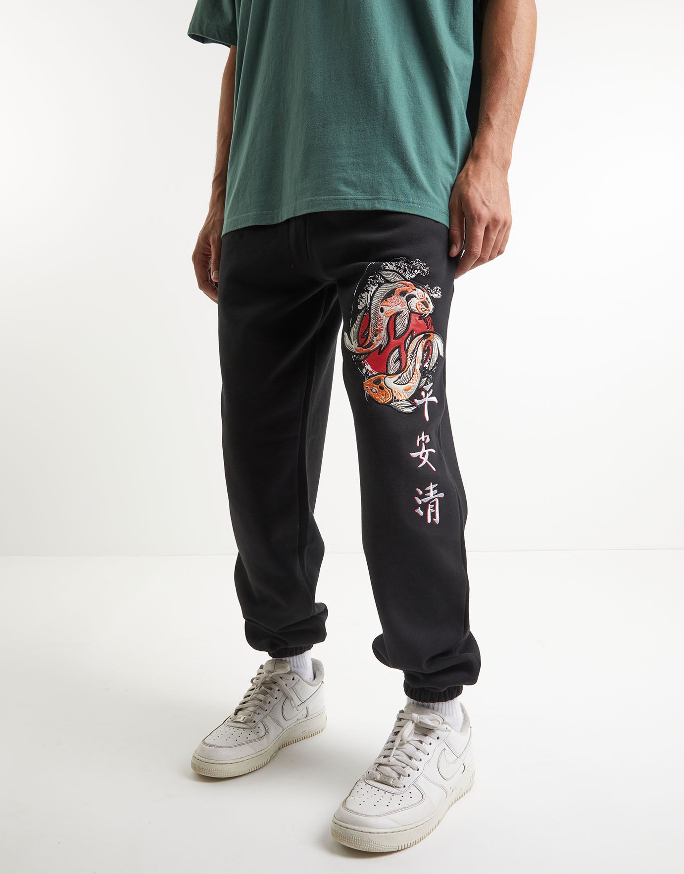 Fukuoka Koi Baggy Fit Track Pants in 