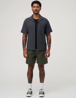 Fulton Short Sleeve Shirt in Asphalt Full