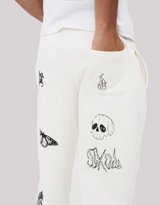 Ghost Riders Baggy Track Pants in Snow Detail2