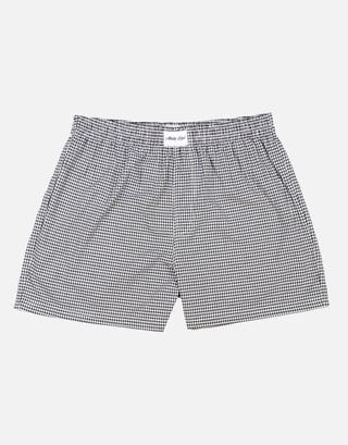 Gingham Check Boxer Short in Black/white Front