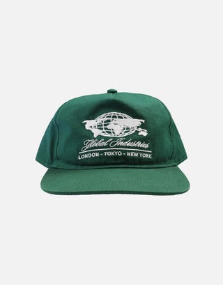 Global Industries Cap in Pine Green Front