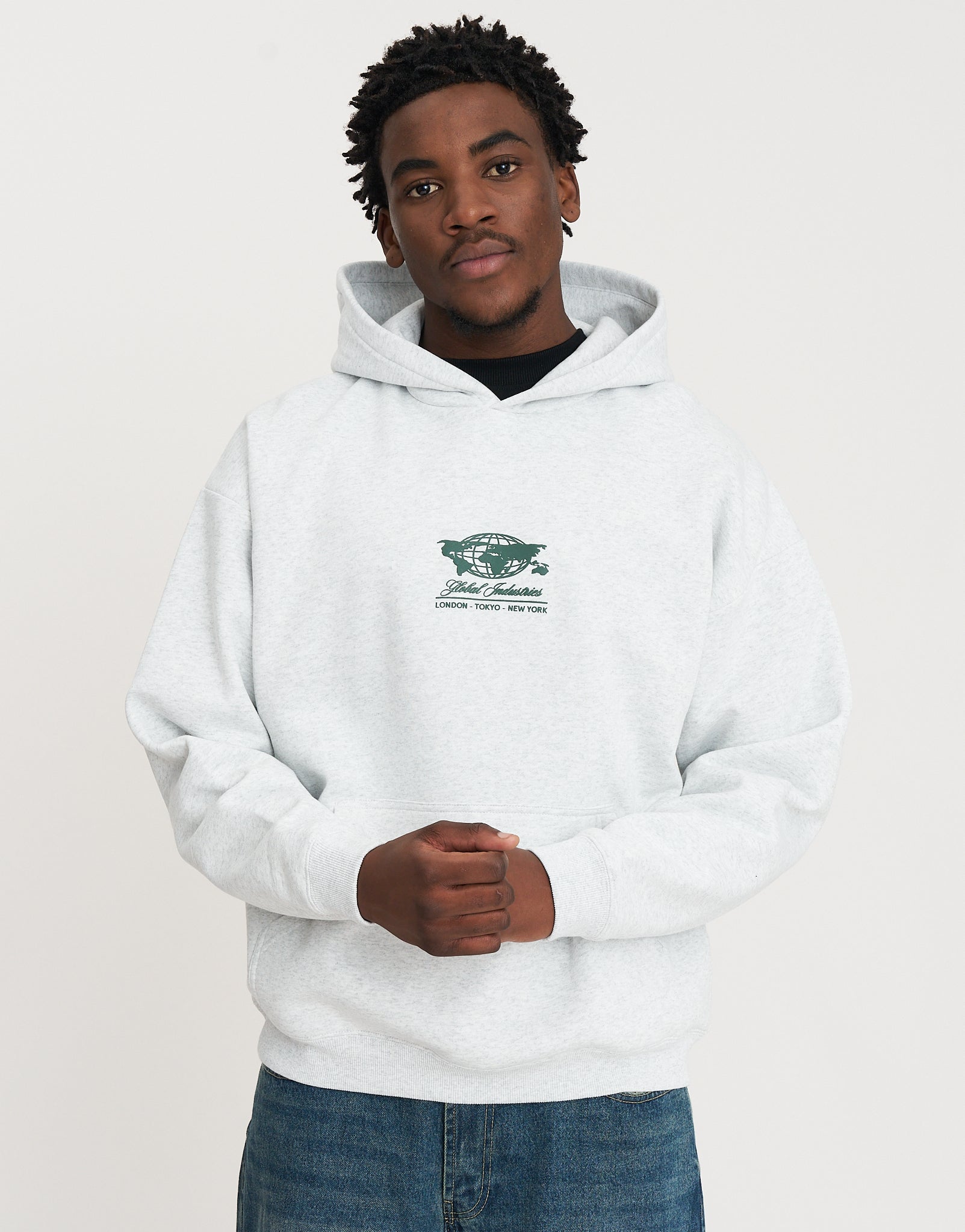 Global Industries Oversized Hoodie in Snow Marle | Hallensteins AU