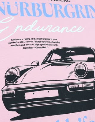 Nurburgring Relaxed Fit T Shirt in Pink Mist Full