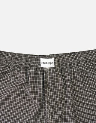 Check Boxer Short in Black/brown Back