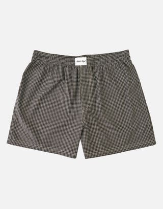 Check Boxer Short in Black/brown Front