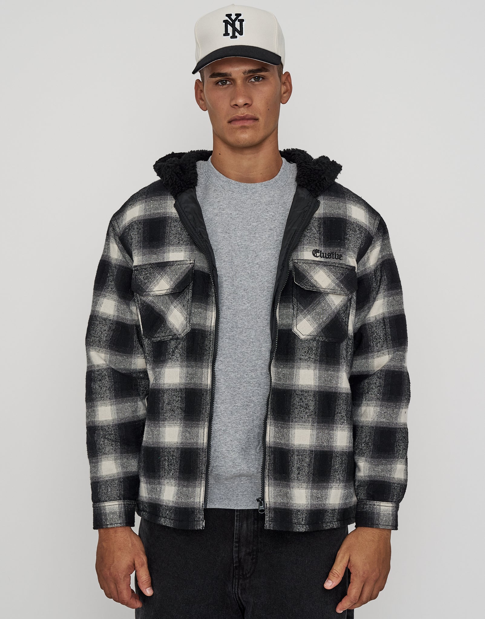 ジャケット・アウター ELCHELE / DADDY CHECK ZIP UP SHIRT ELCHELE / DADDY CHECK ZIP UP SHIRT ファッション レディース