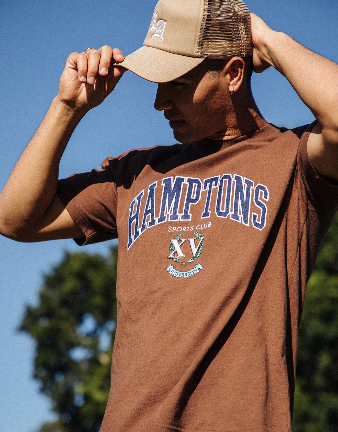 Hamptons Sports Club Varsity T Shirt in 