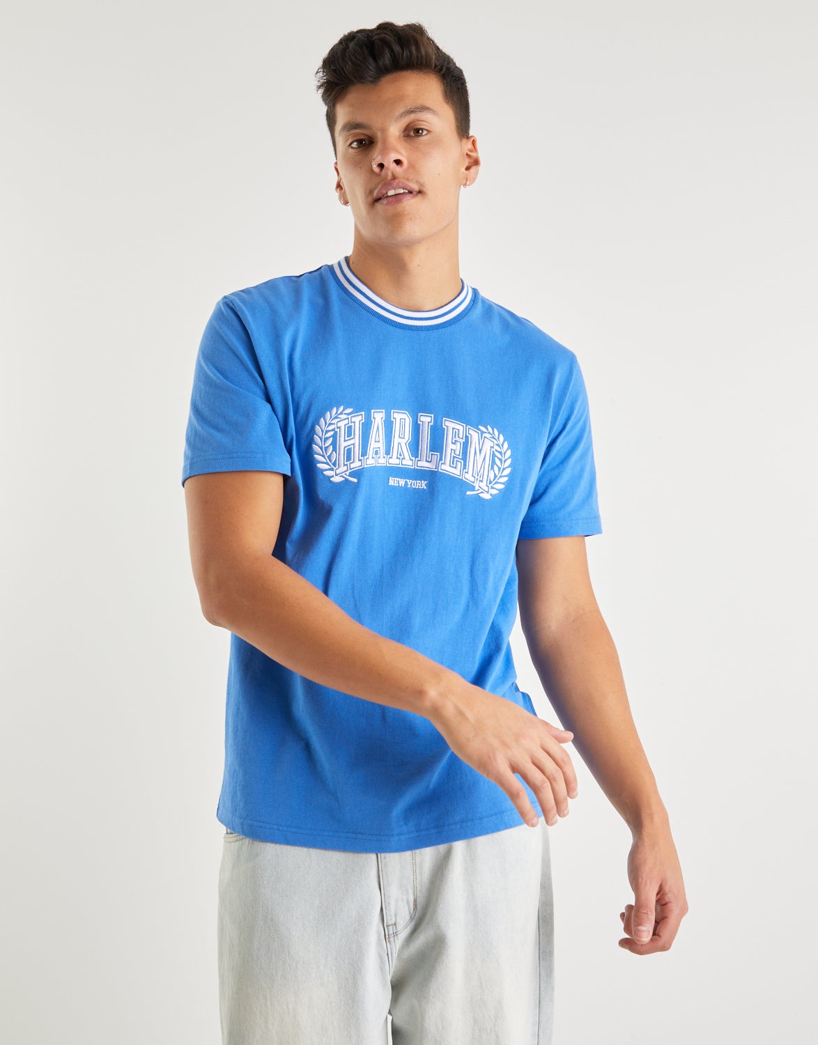 Harlem Vintage Embroidered T Shirt in 